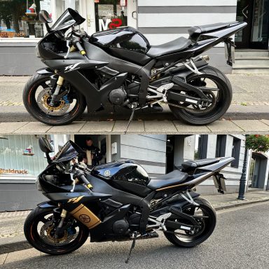 Motorradfolierung Vorher Nachher